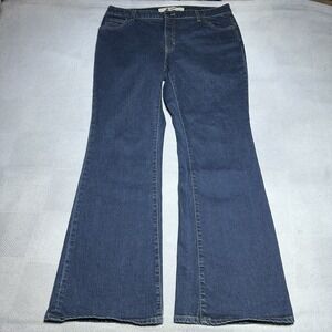 Vintage Y2K GAP Flare StretchJeans Womens 14 Regular Dark Wash Denim High Rise